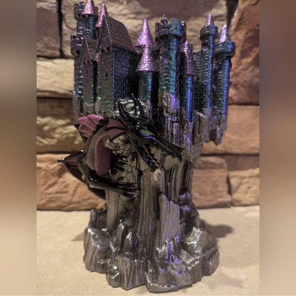 Disney Villains Maleficent Dragon Castle Pedestal 3-Wick Candle Holder